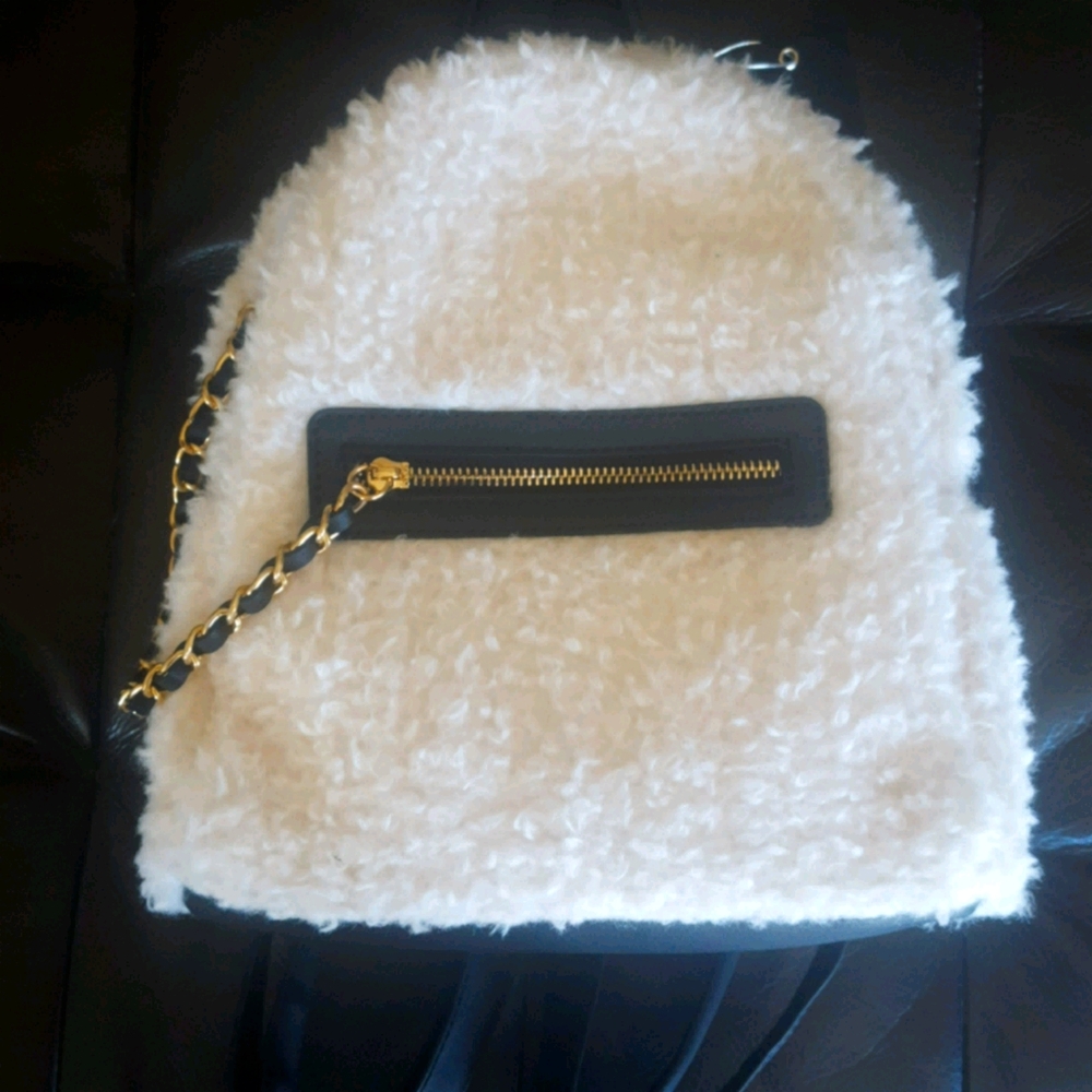 Shearling backpack